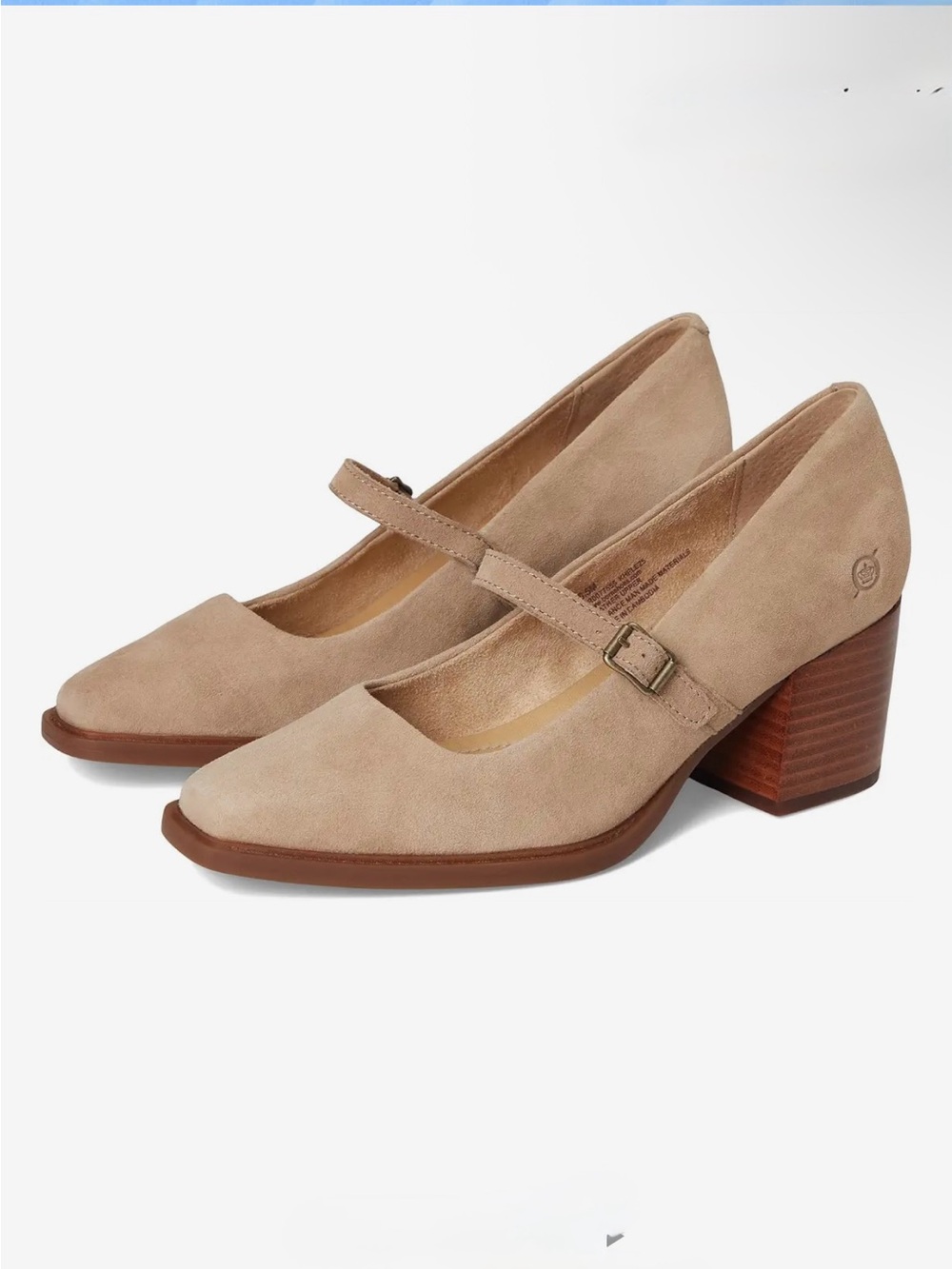 BORN
Adelphi Suede Mary Jane Block Heel Pumps Color: Taupe (Hummus) size 6.5 new